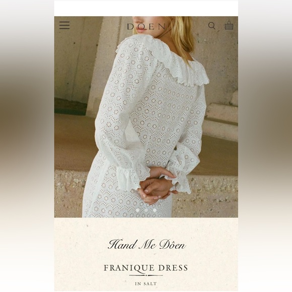 Doen Dresses & Skirts - Doen Franique Embroidered Eyelet Dress Large Absolutely Beautiful Dress!